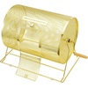 image:imageVEVOR Raffle Ticket Spinner  12 x 8 Inch Raffle Drum Lottery Spinning Drawing Brass Plated Raffle Tickets Roll Box with Wooden Turning Handle Holds 2500 Tickets or 100 Ping Pong Balls for Events16 x 12 inch  Medium