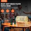 image:imageVEVOR Raffle Ticket Spinner  12 x 8 Inch Raffle Drum Lottery Spinning Drawing Brass Plated Raffle Tickets Roll Box with Wooden Turning Handle Holds 2500 Tickets or 100 Ping Pong Balls for Events16 x 12 inch  Medium