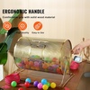 image:imageVEVOR Raffle Ticket Spinner  12 x 8 Inch Raffle Drum Lottery Spinning Drawing Brass Plated Raffle Tickets Roll Box with Wooden Turning Handle Holds 2500 Tickets or 100 Ping Pong Balls for EventsLarge  22 x 14 inch