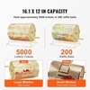 image:imageVEVOR Raffle Ticket Spinner  12 x 8 Inch Raffle Drum Lottery Spinning Drawing Brass Plated Raffle Tickets Roll Box with Wooden Turning Handle Holds 2500 Tickets or 100 Ping Pong Balls for Events16 x 12 inch  Medium
