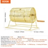 image:imageVEVOR Raffle Ticket Spinner  12 x 8 Inch Raffle Drum Lottery Spinning Drawing Brass Plated Raffle Tickets Roll Box with Wooden Turning Handle Holds 2500 Tickets or 100 Ping Pong Balls for Events12x8inchSmall