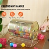 image:imageVEVOR Raffle Ticket Spinner  12 x 8 Inch Raffle Drum Lottery Spinning Drawing Brass Plated Raffle Tickets Roll Box with Wooden Turning Handle Holds 2500 Tickets or 100 Ping Pong Balls for Events16 x 12 inch  Medium