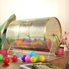 image:imageVEVOR Raffle Ticket Spinner  12 x 8 Inch Raffle Drum Lottery Spinning Drawing Brass Plated Raffle Tickets Roll Box with Wooden Turning Handle Holds 2500 Tickets or 100 Ping Pong Balls for EventsLarge  22 x 14 inch
