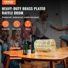 image:imageVEVOR Raffle Ticket Spinner  12 x 8 Inch Raffle Drum Lottery Spinning Drawing Brass Plated Raffle Tickets Roll Box with Wooden Turning Handle Holds 2500 Tickets or 100 Ping Pong Balls for Events12x8inchSmall