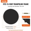 image:imageVEVOR Replacement Trampoline Mat Jumping Mat Fits 12131415 ft Frame Universal Jumping Round Trampoline UVResistant Mat with Spring Tool amp 728092 VRings Fit 55657 Spring Length15FT96 VringsFit 7 Spring Length