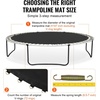 image:imageVEVOR Replacement Trampoline Mat Jumping Mat Fits 12131415 ft Frame Universal Jumping Round Trampoline UVResistant Mat with Spring Tool amp 728092 VRings Fit 55657 Spring Length14FT72 Vrings657 Spring Length