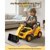 image:imageVEVOR Ride On Toddler Car Push Car for Toddler 19 to 36 Months Excavator Digger Toy with Helmet amp Music 55 lbs Load Capacity FoottoFloor Walker for Kids YellowYellow