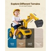 image:imageVEVOR Ride On Toddler Car Push Car for Toddler 19 to 36 Months Excavator Digger Toy with Helmet amp Music 55 lbs Load Capacity FoottoFloor Walker for Kids YellowExcavator