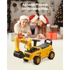 image:imageVEVOR Ride On Toddler Car Push Car for Toddler 19 to 36 Months Excavator Digger Toy with Helmet amp Music 55 lbs Load Capacity FoottoFloor Walker for Kids YellowExcavator