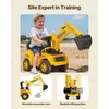 image:imageVEVOR Ride On Toddler Car Push Car for Toddler 19 to 36 Months Excavator Digger Toy with Helmet amp Music 55 lbs Load Capacity FoottoFloor Walker for Kids YellowExcavator