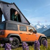 image:imageVEVOR Rooftop Tent Hard Shell 23 Person Roof Top Tent for Car SUV Truck Jeep Van Camping with Telescopic Ladder Thick Mattress amp LED LightBlack