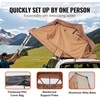image:imageVEVOR Rooftop Tent Hard Shell 23 Person Roof Top Tent for Car SUV Truck Jeep Van Camping with Telescopic Ladder Thick Mattress amp LED LightBrown