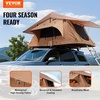 image:imageVEVOR Rooftop Tent Hard Shell 23 Person Roof Top Tent for Car SUV Truck Jeep Van Camping with Telescopic Ladder Thick Mattress amp LED LightBrown