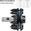 image:imageVEVOR Slip Clutch 1 38 PTO Slip Clutch Smooth Round Ends PTO Friction Clutch Carburized Steel Tractor Slip Clutch Adjustable Rotary Cutter Slip Clutch Black Brush Hog Slip Clutch for PTO ShaftSmooth Round Ends