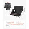 image:imageVEVOR Stadium Seat 6 Adjustable Angle Wide Bleacher Chair 29 Cushion Padded Stadium Seat with Armrest and Back Support Stadiums Chair with Hook Cupholder for Picnics Beach Sports and Gaming25 inch2 Pcs