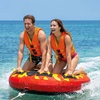 image:imageVEVOR Towable Tubes for Boating 14 Riders Inflatable Boat Tubes amp Towables 340680 lbs Capacity Multiple Sizes with Full Nylon Cover PaddedEVA Handles Fins amp Safety Valve MultiOption12 Riders
