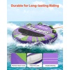 image:imageVEVOR Towable Tubes for Boating 14 Riders Inflatable Boat Tubes amp Towables 340680 lbs Capacity Multiple Sizes with Full Nylon Cover PaddedEVA Handles Fins amp Safety Valve MultiOption12 Riders