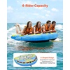 image:imageVEVOR Towable Tubes for Boating 14 Riders Inflatable Boat Tubes amp Towables 340680 lbs Capacity Multiple Sizes with Full Nylon Cover PaddedEVA Handles Fins amp Safety Valve MultiOption14 Riders