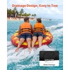 image:imageVEVOR Towable Tubes for Boating 14 Riders Inflatable Boat Tubes amp Towables 340680 lbs Capacity Multiple Sizes with Full Nylon Cover PaddedEVA Handles Fins amp Safety Valve MultiOption12 Riders