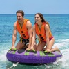 image:imageVEVOR Towable Tubes for Boating 14 Riders Inflatable Boat Tubes amp Towables 340680 lbs Capacity Multiple Sizes with Full Nylon Cover PaddedEVA Handles Fins amp Safety Valve MultiOption12 Riders