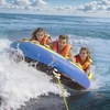 image:imageVEVOR Towable Tubes for Boating 14 Riders Inflatable Boat Tubes amp Towables 340680 lbs Capacity Multiple Sizes with Full Nylon Cover PaddedEVA Handles Fins amp Safety Valve MultiOption13 Riders