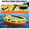 image:imageVEVOR Towable Tubes for Boating 14 Riders Inflatable Boat Tubes amp Towables 340680 lbs Capacity Multiple Sizes with Full Nylon Cover PaddedEVA Handles Fins amp Safety Valve MultiOption13 Riders