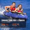 image:imageVEVOR Towable Tubes for Boating 14 Riders Inflatable Boat Tubes amp Towables 340680 lbs Capacity Multiple Sizes with Full Nylon Cover PaddedEVA Handles Fins amp Safety Valve MultiOption12 Riders