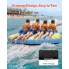 image:imageVEVOR Towable Tubes for Boating 14 Riders Inflatable Boat Tubes amp Towables 340680 lbs Capacity Multiple Sizes with Full Nylon Cover PaddedEVA Handles Fins amp Safety Valve MultiOption14 Riders