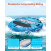 image:imageVEVOR Towable Tubes for Boating 14 Riders Inflatable Boat Tubes amp Towables 340680 lbs Capacity Multiple Sizes with Full Nylon Cover PaddedEVA Handles Fins amp Safety Valve MultiOption13 Riders