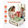 image:imageVEVOR Train Table 62 Multicolor Pieces Wooden Kids Activity Table with Large Storage Drawer 3in1 Wooden Train Set for Playing Drawing Reading Eating Creative Toy Set for Kids Ages 3Rolling Drawer