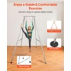image:imageVEVOR Yoga Stand Frame 96 ft Aerial Silk Swing Stand Max 5512 lbs Load Capacity Triangular Structure with NonSlip Base amp EVA Foam 4Level Horizontal amp 6Level Vertical Adjustment Detachable Frame with 66Yard Yoga HammockSilverBlackSilverFrame