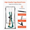 image:imageVEVOR Yoga Stand Frame 96 ft Aerial Silk Swing Stand Max 5512 lbs Load Capacity Triangular Structure with NonSlip Base amp EVA Foam 4Level Horizontal amp 6Level Vertical Adjustment Detachable Frame with 66Yard Yoga HammockSilverBlackGreen