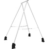 image:imageVEVOR Yoga Stand Frame 96 ft Aerial Silk Swing Stand Max 5512 lbs Load Capacity Triangular Structure with NonSlip Base amp EVA Foam 4Level Horizontal amp 6Level Vertical Adjustment Detachable Frame with 66Yard Yoga HammockSilverBlackSilverFrame