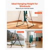 image:imageVEVOR Yoga Stand Frame 96 ft Aerial Silk Swing Stand Max 5512 lbs Load Capacity Triangular Structure with NonSlip Base amp EVA Foam 4Level Horizontal amp 6Level Vertical Adjustment Detachable Frame with 66Yard Yoga HammockSilverBlackGreen