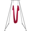 image:imageVEVOR Yoga Stand Frame 96 ft Aerial Silk Swing Stand Max 5512 lbs Load Capacity Triangular Structure with NonSlip Base amp EVA Foam 4Level Horizontal amp 6Level Vertical Adjustment Detachable Frame with 66Yard Yoga HammockSilverBlackRed