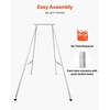 image:imageVEVOR Yoga Stand Frame 96 ft Aerial Silk Swing Stand Max 5512 lbs Load Capacity Triangular Structure with NonSlip Base amp EVA Foam 4Level Horizontal amp 6Level Vertical Adjustment Detachable Frame with 66Yard Yoga HammockSilverBlackSilverFrame