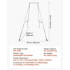 image:imageVEVOR Yoga Stand Frame 96 ft Aerial Silk Swing Stand Max 5512 lbs Load Capacity Triangular Structure with NonSlip Base amp EVA Foam 4Level Horizontal amp 6Level Vertical Adjustment Detachable Frame with 66Yard Yoga HammockSilverBlackSilverFrame