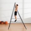 image:imageVEVOR Yoga Stand Frame 96 ft Aerial Silk Swing Stand Max 5512 lbs Load Capacity Triangular Structure with NonSlip Base amp EVA Foam 4Level Horizontal amp 6Level Vertical Adjustment Detachable Frame with 66Yard Yoga HammockSilverBlackGreen