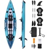 image:imageVEVOR 2Person Inflatable Kayak 144 x 37  Extra Spacious for Family amp Dogs 700lb Capacity Sitin Kayak with Accessories Includes 2 Paddles Pump amp Carry Bag  Perfect for Fishing and Touring