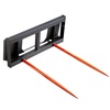 image:imageVEVOR 49 Hay Spear Bale Spears 3000lbs Loading Capacity Skid Steer Loader Tractor Attachment 2pcs Spears Quick Attach Spike Forks49 Horizontal Assembly