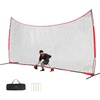 image:imageVEVOR 7X7ft12X9ft16X10ft20x10ft Barricade Backstop Net Ball Sports Barrier Netting Portable Practice Net for Baseball Softball Lacrosse Hockey Basketball Equipment Training Net20 x 10 Ft