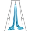 image:imageVEVOR Aerial Yoga Frame amp Hammock 55115 lbs Load Capacity 968 ft Height Professional Training Swing Stand Comes with 131 Yards Aerial Hammock Yoga Rig for Indoor Outdoor PurpleBlueBlue