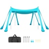 image:imageVEVOR Beach Tent Sun Shelter UPF50 Sun Protection Easy Pop Up Beach Canopy with Sandbags Stability Poles Sand Shovels Portable Shade for Family Outings Camping FishingLight Blue1010 FT 4 Pole8 Sandbags