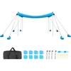 image:imageVEVOR Beach Tent Sun Shelter UPF50 Sun Protection Easy Pop Up Beach Canopy with Sandbags Stability Poles Sand Shovels Portable Shade for Family Outings Camping FishingBlue1010 FT 4 Pole8 Sandbags drawstring
