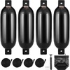 image:imageVEVOR Boat Fenders 55 x 20 Boat Bumpers for Docking Inflatable Ribbed Fender with Center Holes Marine Boat Dock Fender Bumper with Air Pump65 x 23