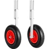 image:imageVEVOR Boat Launching Wheels Aluminium Alloy Transom Wheel with Inflatable Rubber Tires Folding Launch Wheels with 4 Quick Release Pin Fit 13ft and 147 ft Inflatable Fishing Boat15