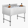 image:imageVEVOR Commercial Ice Bin Stainless Steel Ice Chest with Sliding Lid 24H LongLasting Insulation Cooler Cart Cocktail Unit for Bar Restaurant Pub NSF 24 Inch36 x 24 x 33