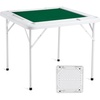 image:imageVEVOR Folding Card Table 4 Player Portable with 4 Cup Holders amp Chip Trays Mahjong Domino Game Set 354 x 354inch BlackGreen