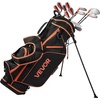 image:imageVEVOR Golf Club Set 12 Pieces Golf Club Complete Set Right Handed with 460CC 1 Driver 3 amp 5 Fairway Wood 4 Hybrid 56789PWSW Irons LShaped Putter Golf Stand BagGolfset Orange