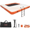image:imageVEVOR Inflatable Floating Dock Inflatable Dock Platform NonSlip Water Air Mat with Portable Carrying Bag and Detachable Ladder Floating Water Platform Island Raft for Pool Beach OceanWhite  Orange